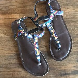 Colorful Sandals, Faded Glory!